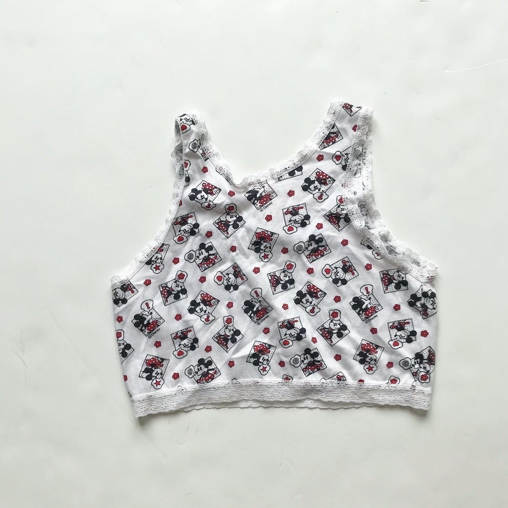 Vintage Disney Mickey Mouse crop tank top 10Y